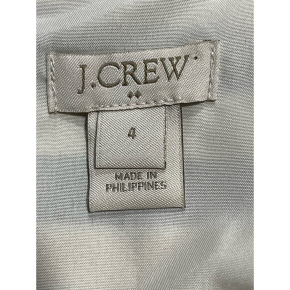 J. Crew Women's 4 Striped Pleated Sheath Dress Navy White Sleeveless Knee Length - Picture 8 of 10